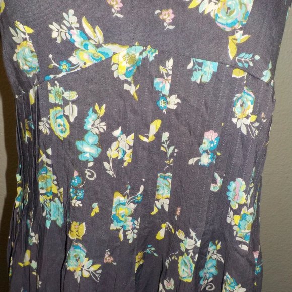 LC LAUREN CONRAD MISSES SIZE 12 BLUE FLORAL COACHELLA SUNRISE MAXI DRESS - Picture 4 of 9